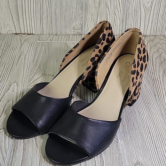 Seychelles Shabby Chic Leopard Heeled Sandals Womens Size 6.5 NEW - Picture 12 of 15